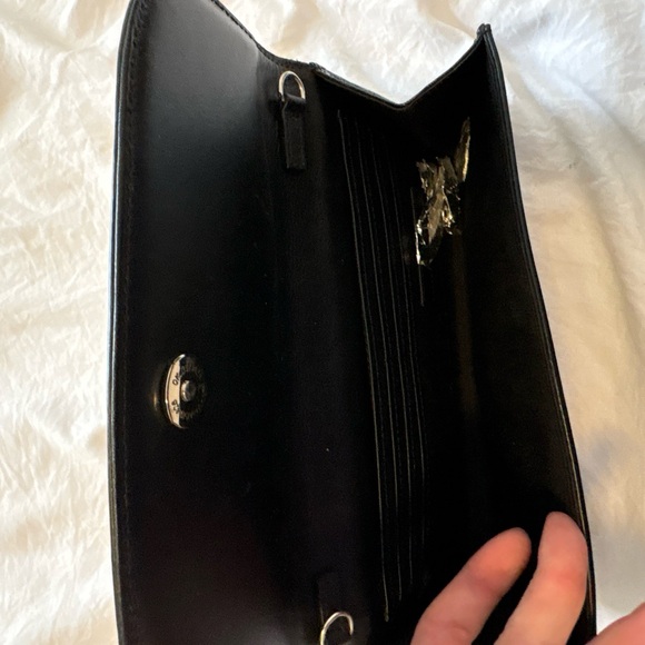 Black Leather Clutch - Picture 2 of 2